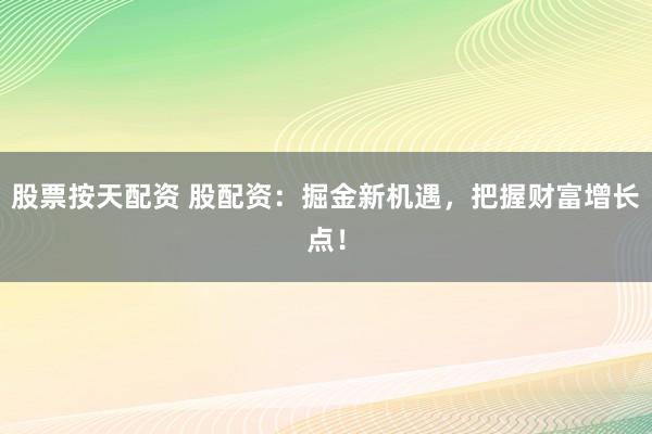 股票按天配资 股配资：掘金新机遇，把握财富增长点！