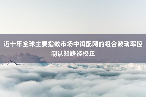 近十年全球主要指数市场中淘配网的组合波动率控制认知路径校正