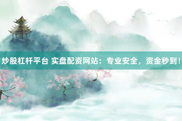炒股杠杆平台 实盘配资网站：专业安全，资金秒到！