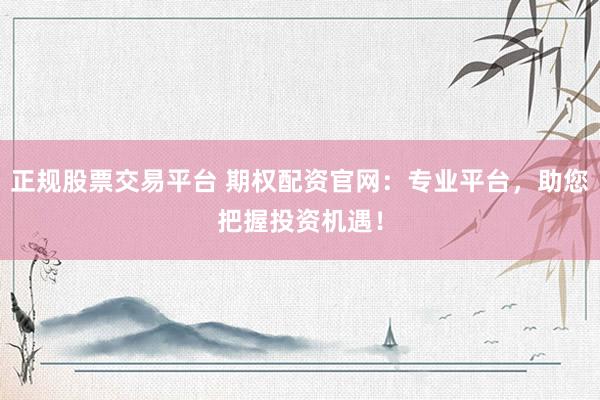正规股票交易平台 期权配资官网：专业平台，助您把握投资机遇！