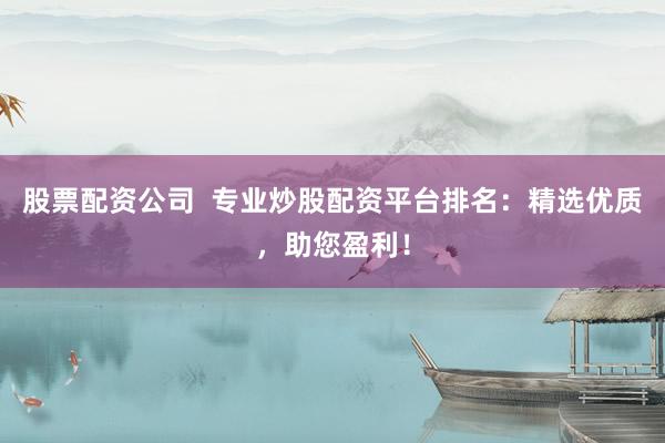 股票配资公司  专业炒股配资平台排名：精选优质，助您盈利！