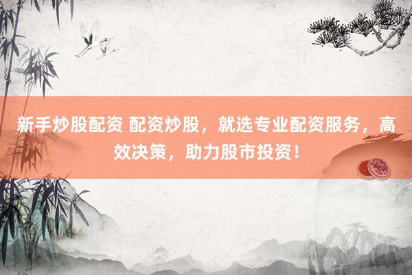 新手炒股配资 配资炒股，就选专业配资服务，高效决策，助力股市投资！